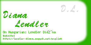 diana lendler business card